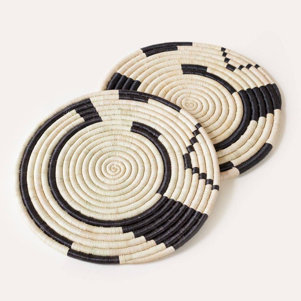 Geo Natural and Black Placemat - Kila Siku
