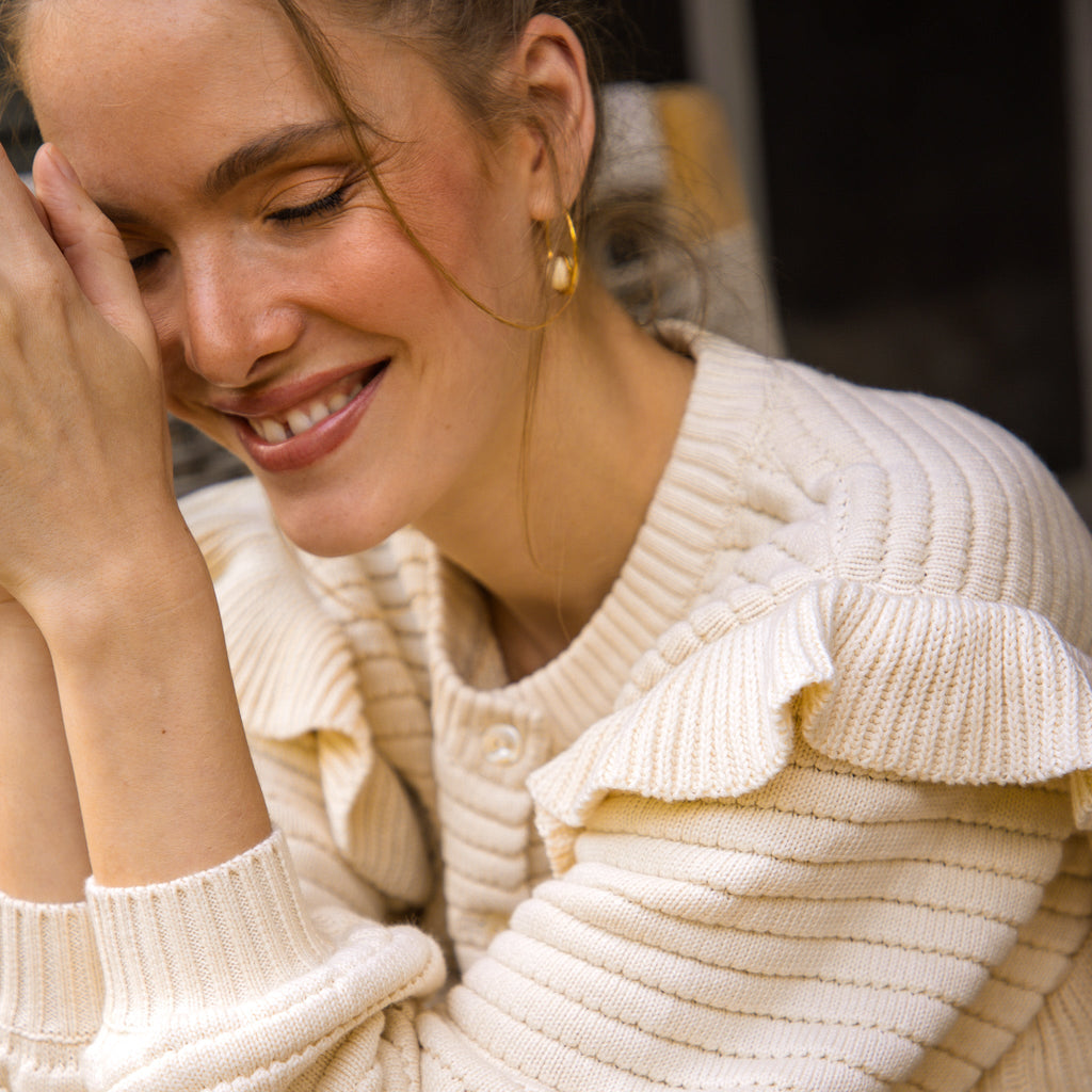 Maelle Ivory Cardigan - Kila Siku