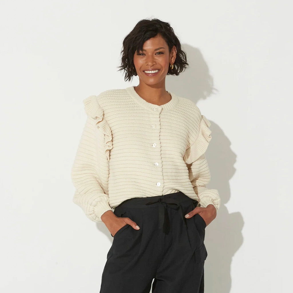 Maelle Ivory Cardigan - Kila Siku
