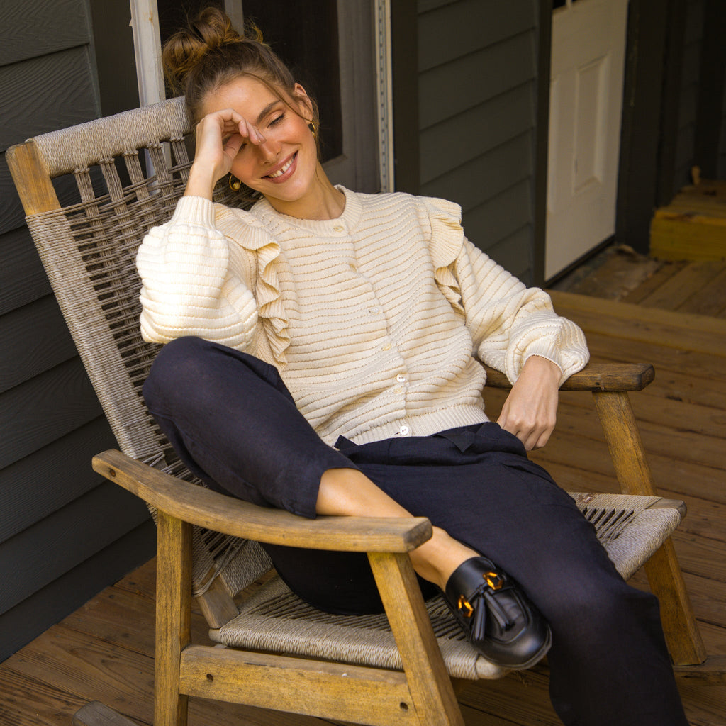 Maelle Ivory Cardigan - Kila Siku