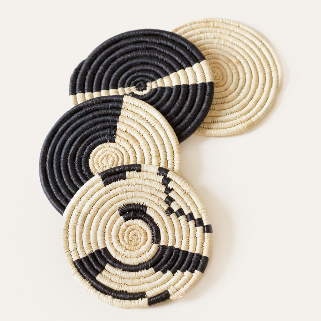 Natural Mixed Coasters Set of 4 - Kila Siku