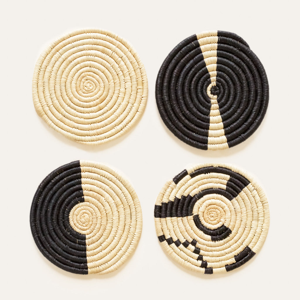 Natural Mixed Coasters Set of 4 - Kila Siku